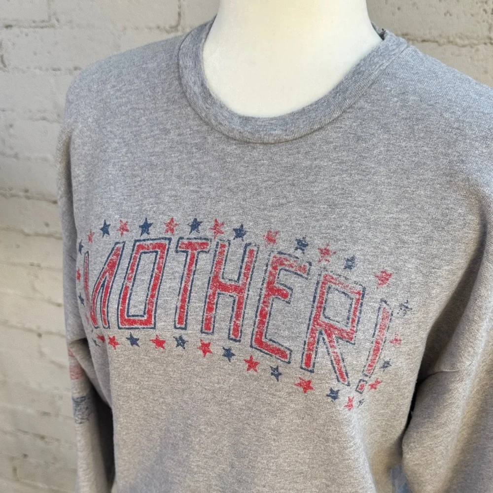 MOTHER The Drop Square Sweatshirt Mother Stars Size XS - Picture 8 of 14